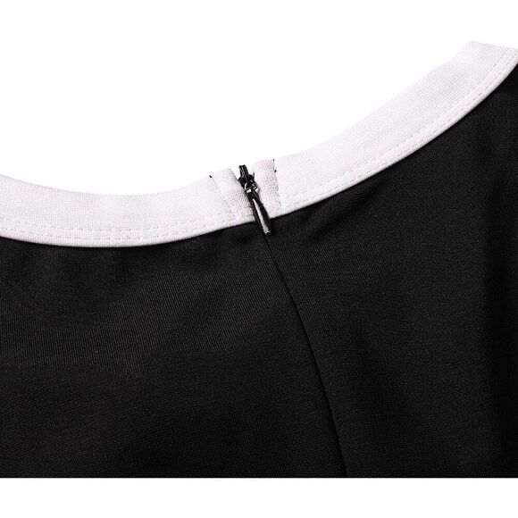 NWT Retro Vintage Pinup 1940s 1950s Classy Elegant Modest Button Bow Dress L - Picture 4 of 13